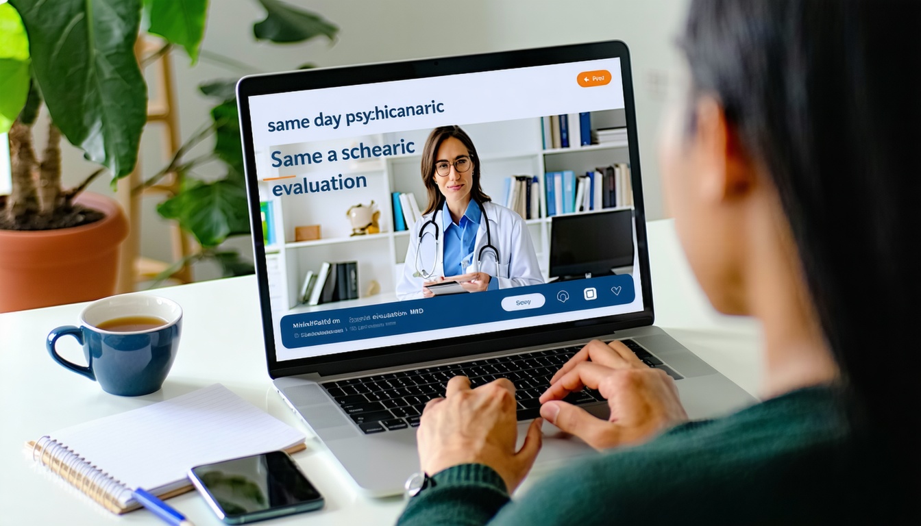 same day psychiatric evaluation